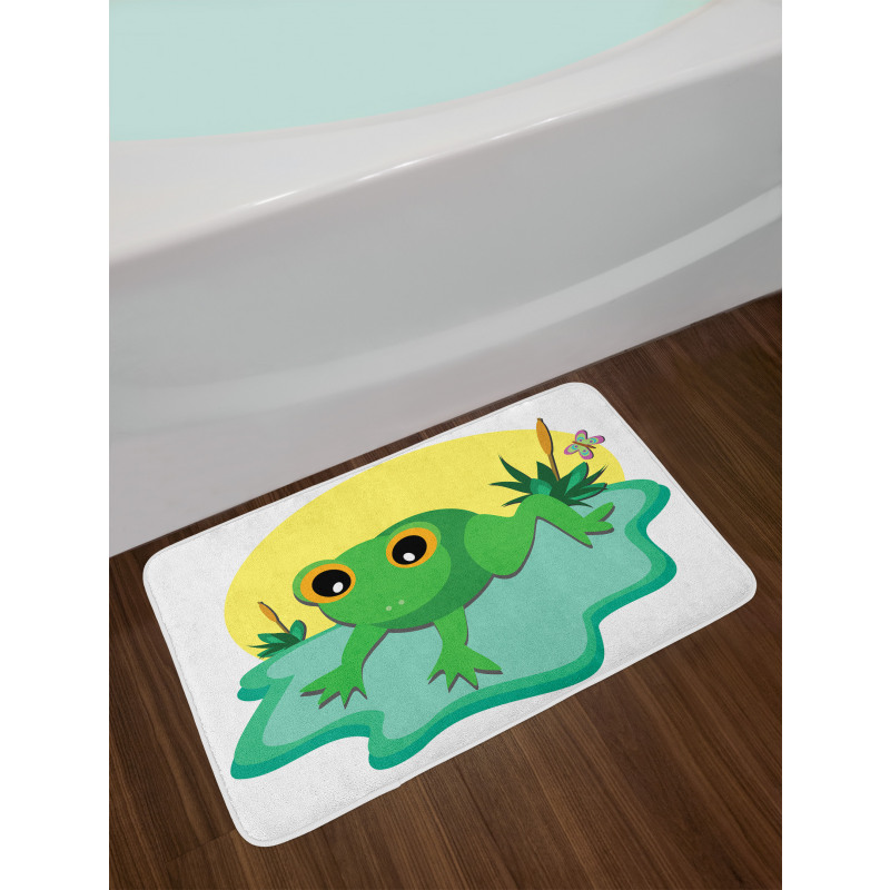 Animal and Butterfly on Pond Bath Mat