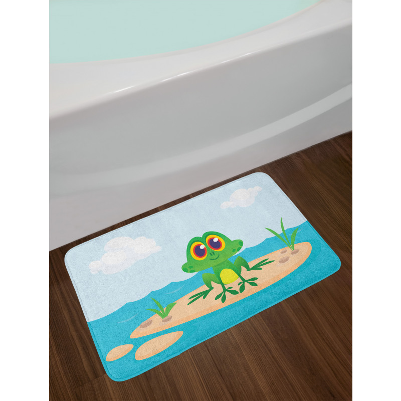 Nursery Cartoon Animal Scene Bath Mat