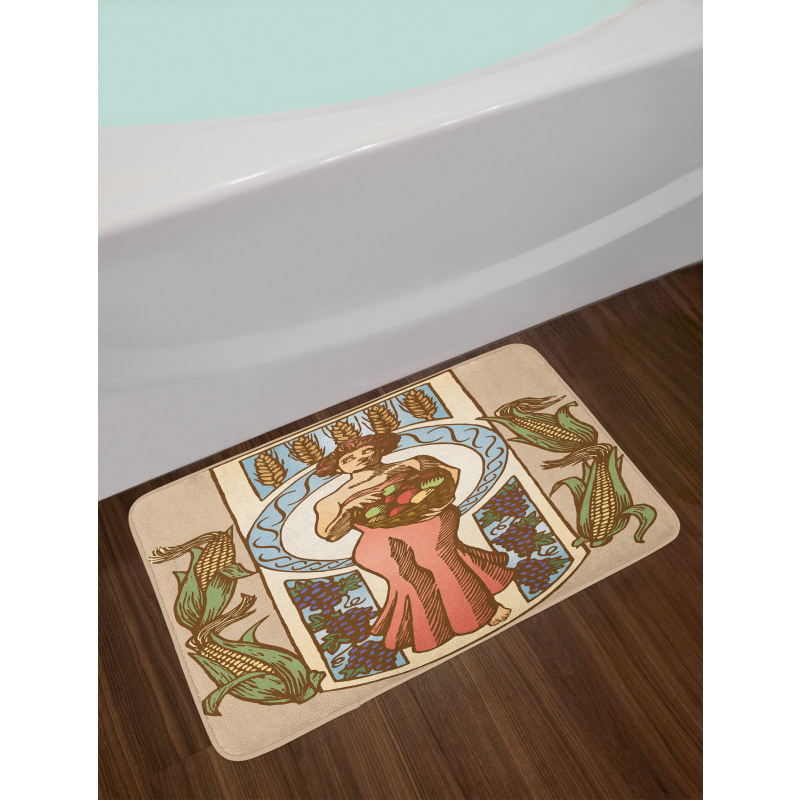 Harvest Woman with Corns Bath Mat