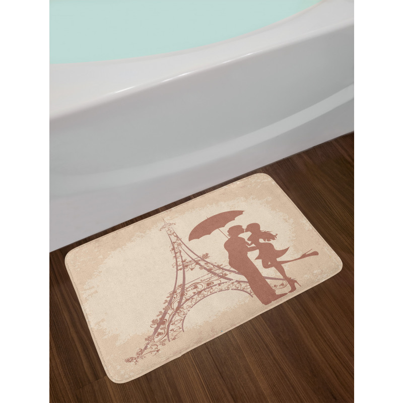 Couple Eiffel Tower Bath Mat