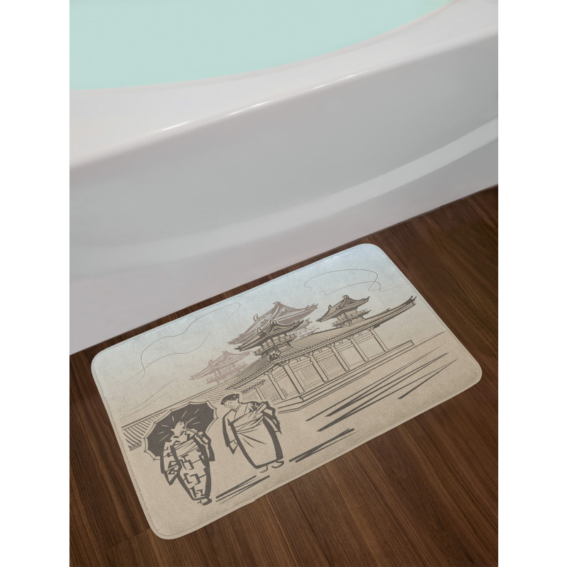 Women Walking Bath Mat