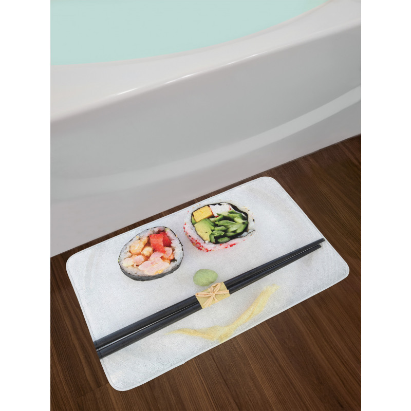 Sushi Smile Plate Top Photo Bath Mat