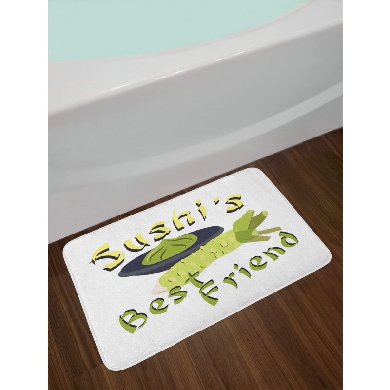 Sushi's Best Friend Cartoon Bath Mat