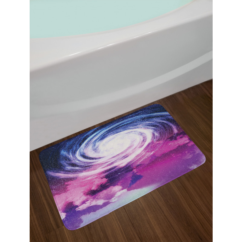 Cosmic Swirling Pattern Bath Mat