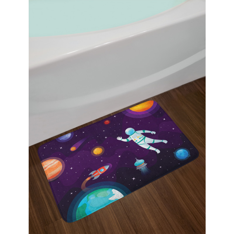 Astronaut in Space System Bath Mat