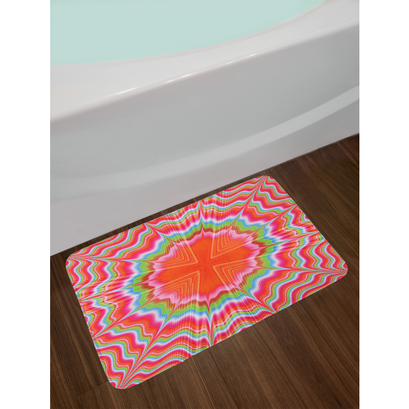 Psychedelic Fractal Bath Mat