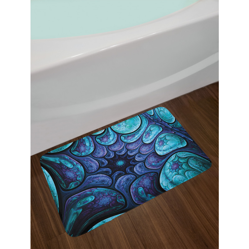 Surreal Futuristic Elements Bath Mat