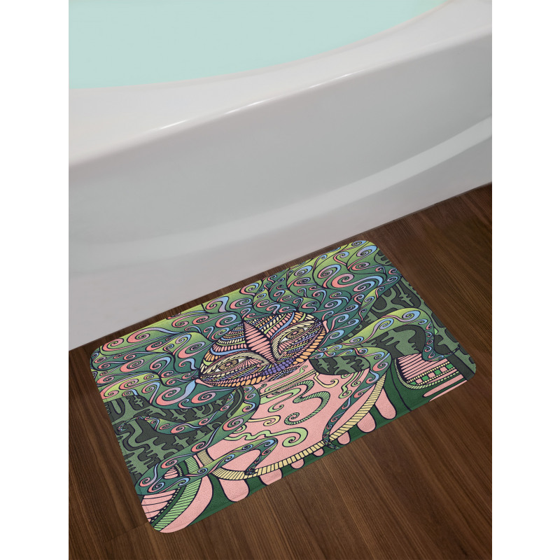 Modern Mystic Girl Bath Mat