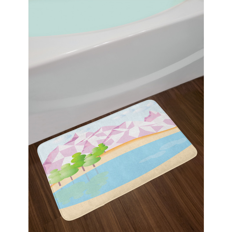 Polygonal Mountain Bath Mat