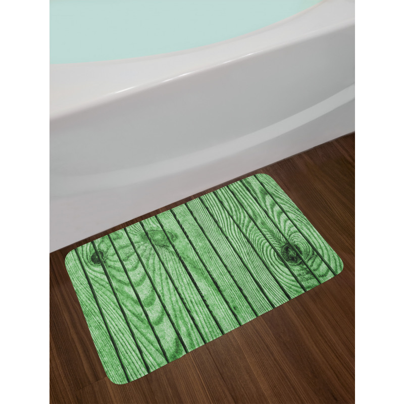 Cracked Pine Timber Surface Bath Mat