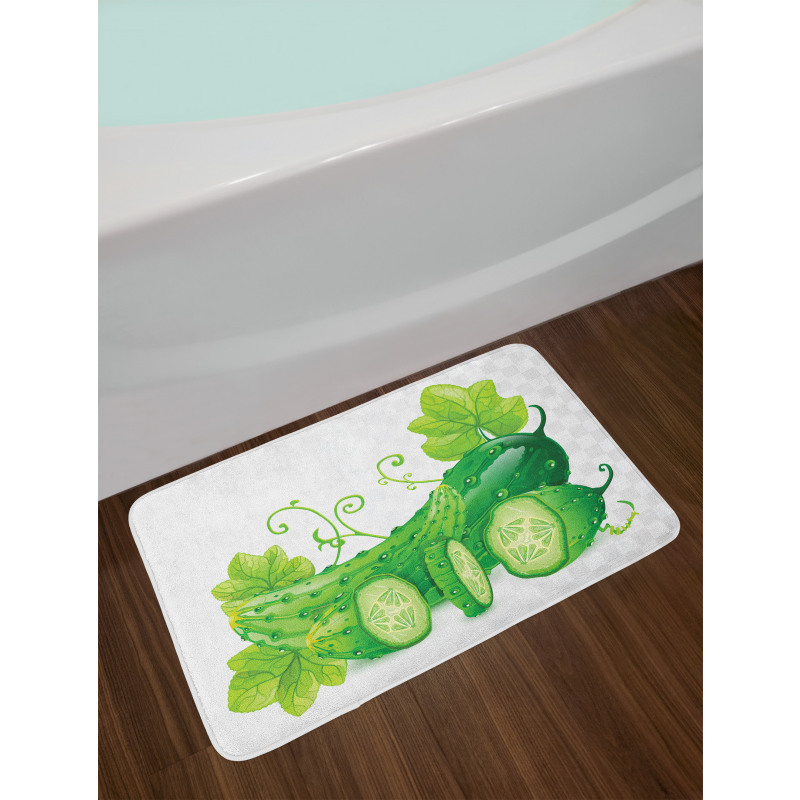 Juicy Cucumber Graphic Bath Mat