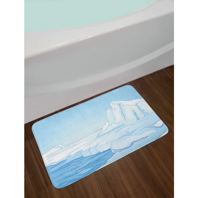 Cartoon Style Winter Theme Bath Mat