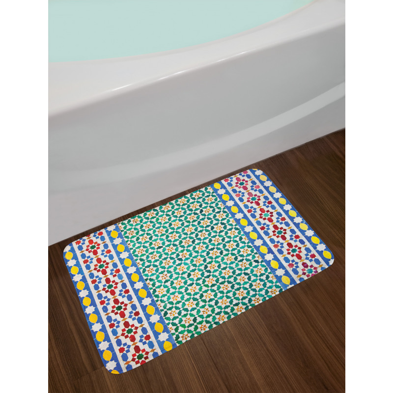 Colorful Mosaic Wall Bath Mat