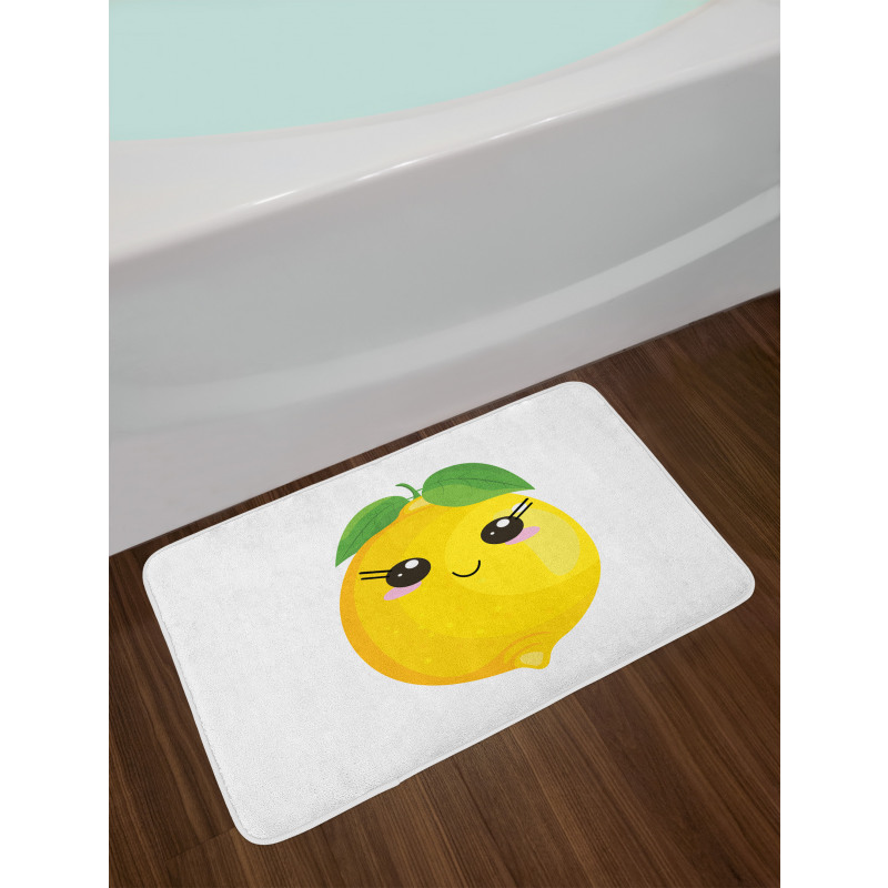 Simplistic Citrus Kawaii Bath Mat