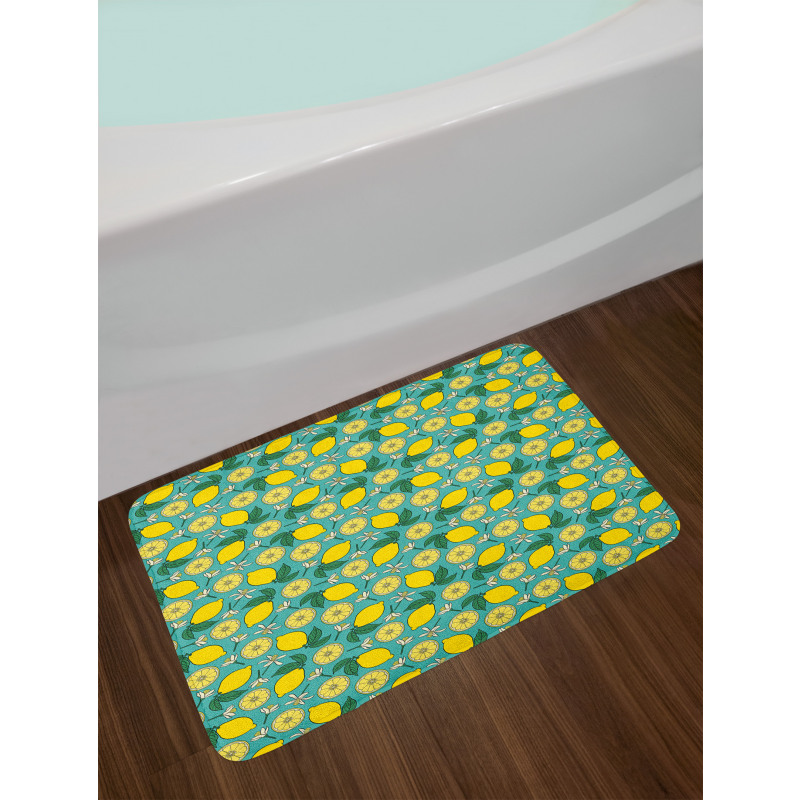 Rhythmic Citrus Blossoms Bath Mat