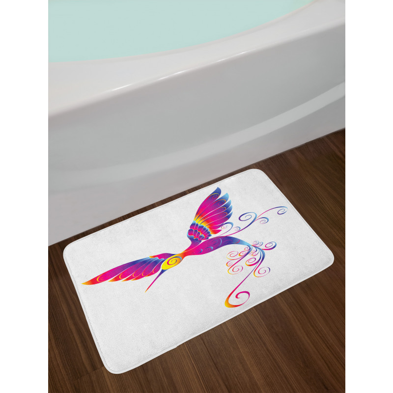 Feather Hummingbird Bath Mat