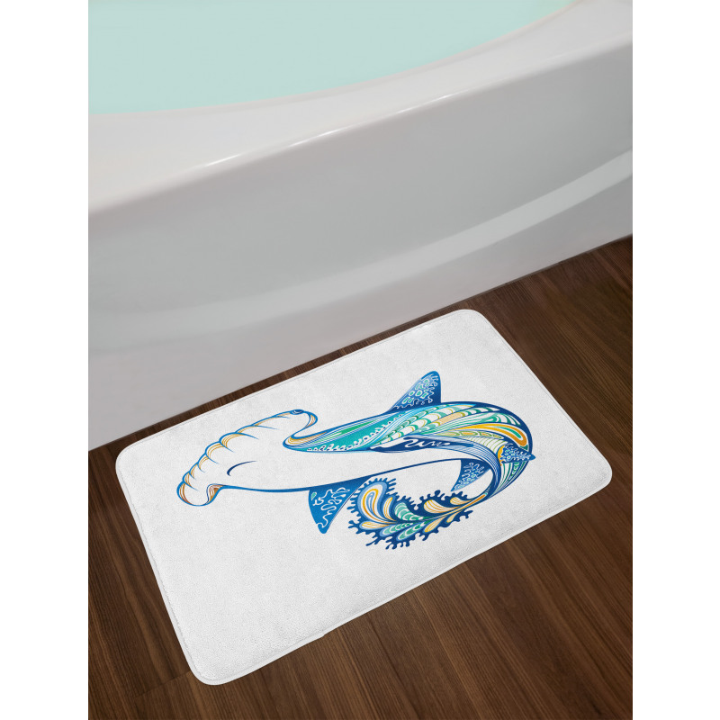 Hammer Head Shark Ocean Bath Mat