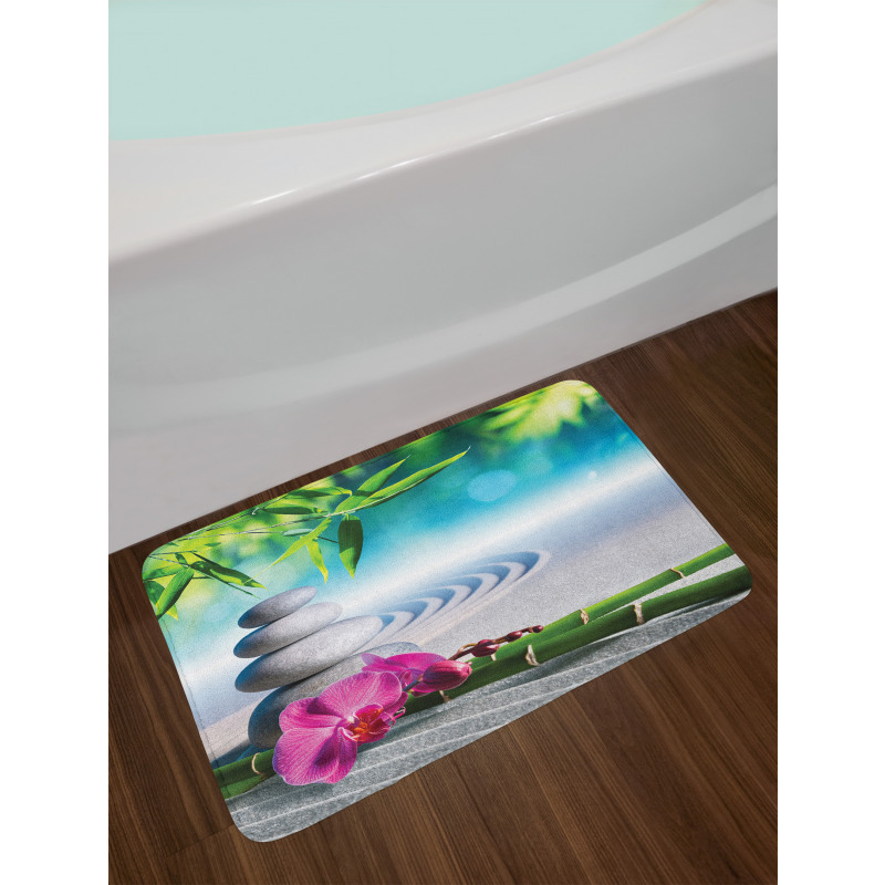 Spa Sand Orchid Flower Bath Mat