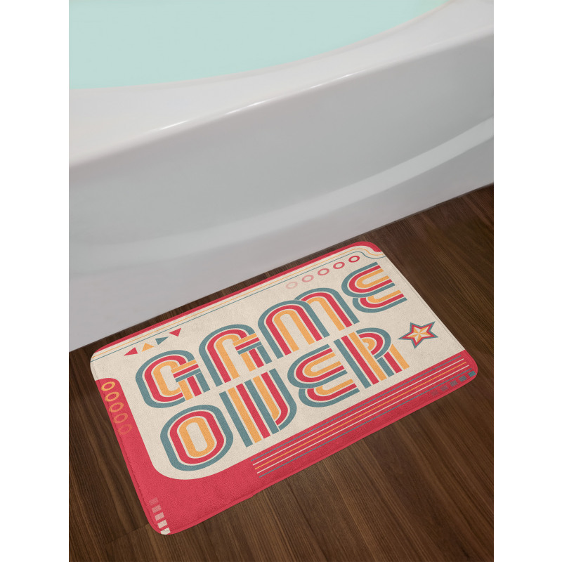 Vintage Game over Screen Bath Mat