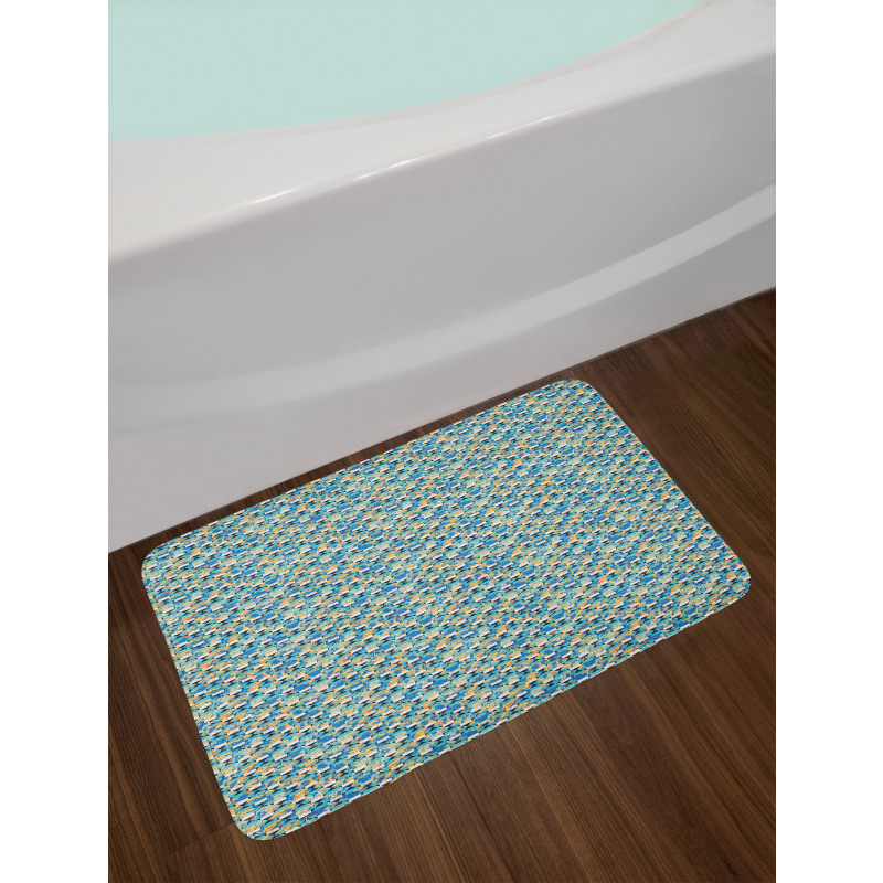 Grunge Watercolor Splashes Bath Mat