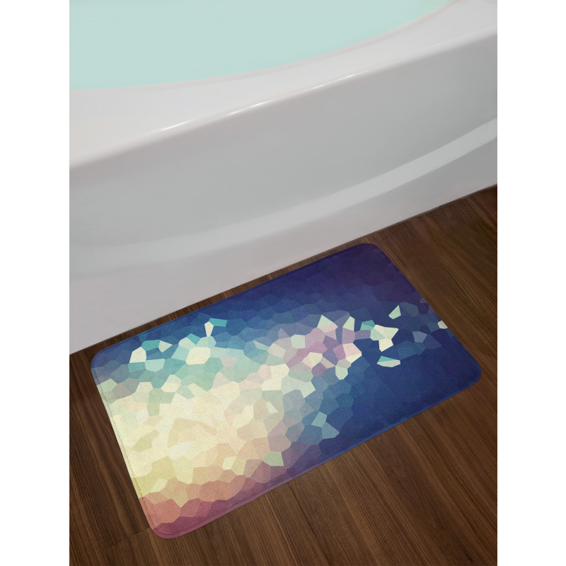 Polygonal Pixel Art Graphic Bath Mat