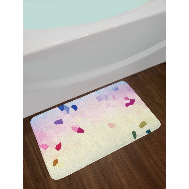 Polygonal Look Stained Glass Bath Mat