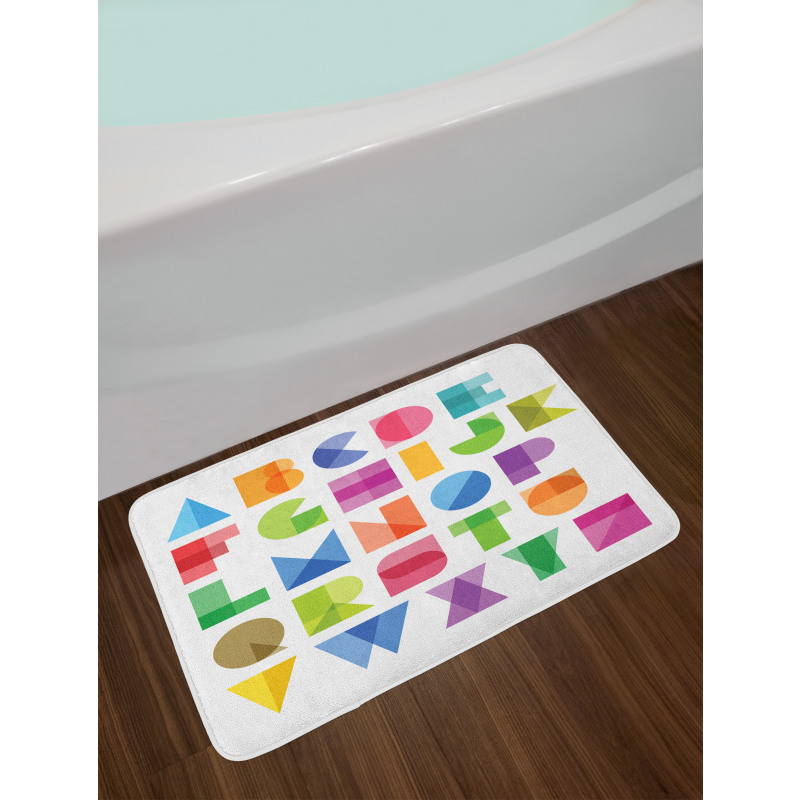 Educational Letters Art Bath Mat