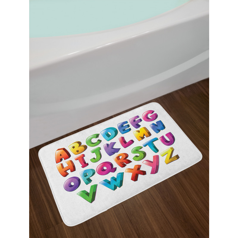 Gradient Colors Graffiti Bath Mat