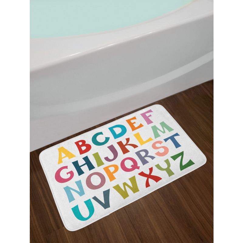 Basic Colorful Letters Bath Mat