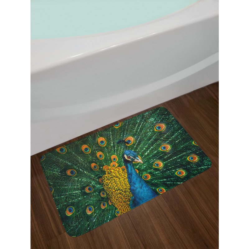 Portrait of the Peacock Bath Mat