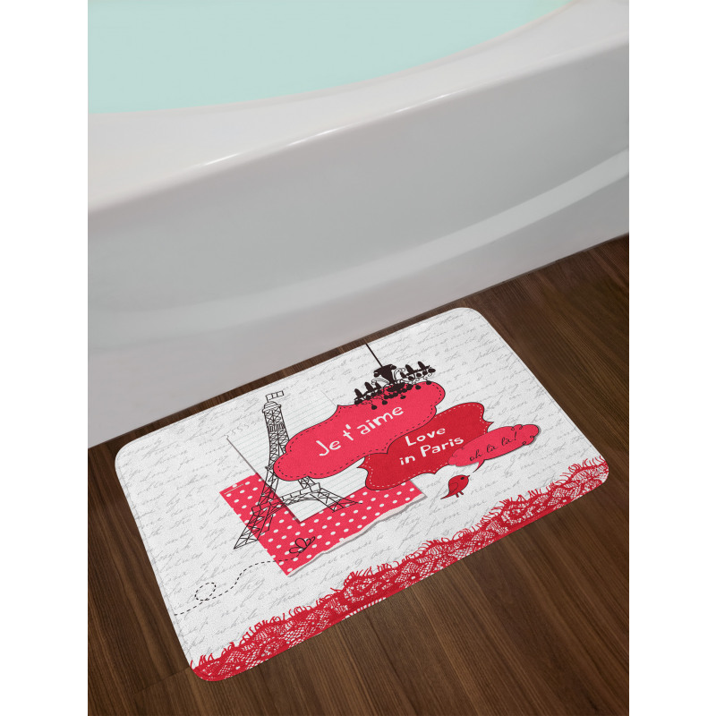 Je T'aime in Paris Bath Mat