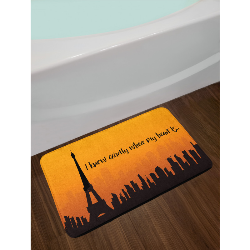 City Skyline Lettering Bath Mat