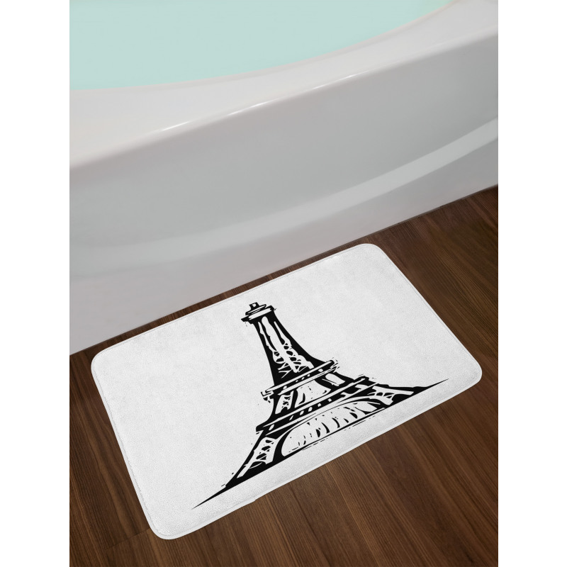 Monochrome Landmark Bath Mat