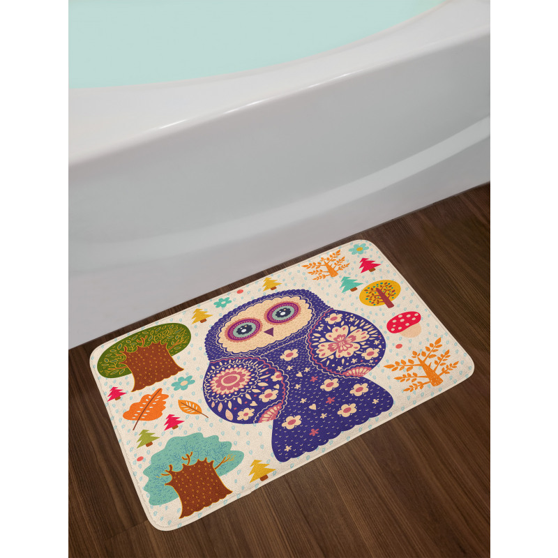 Birdie and Autumn Botany Bath Mat