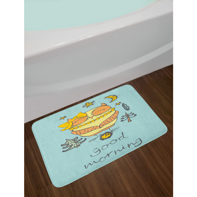 Morning Wake up Time Bath Mat