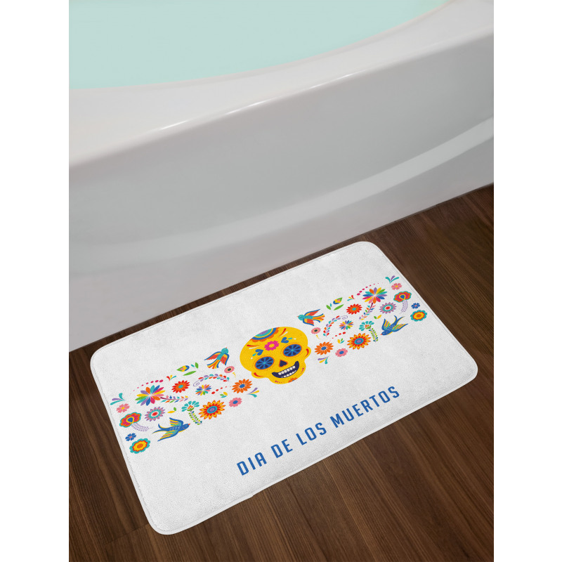 Skull Flora Bath Mat