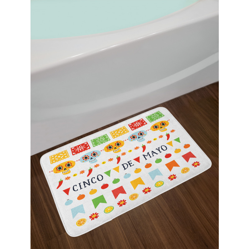 Mexico Folk Concept Bath Mat