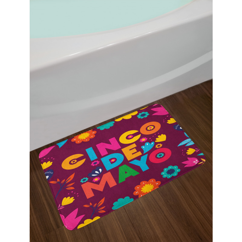 Floral Image Bath Mat