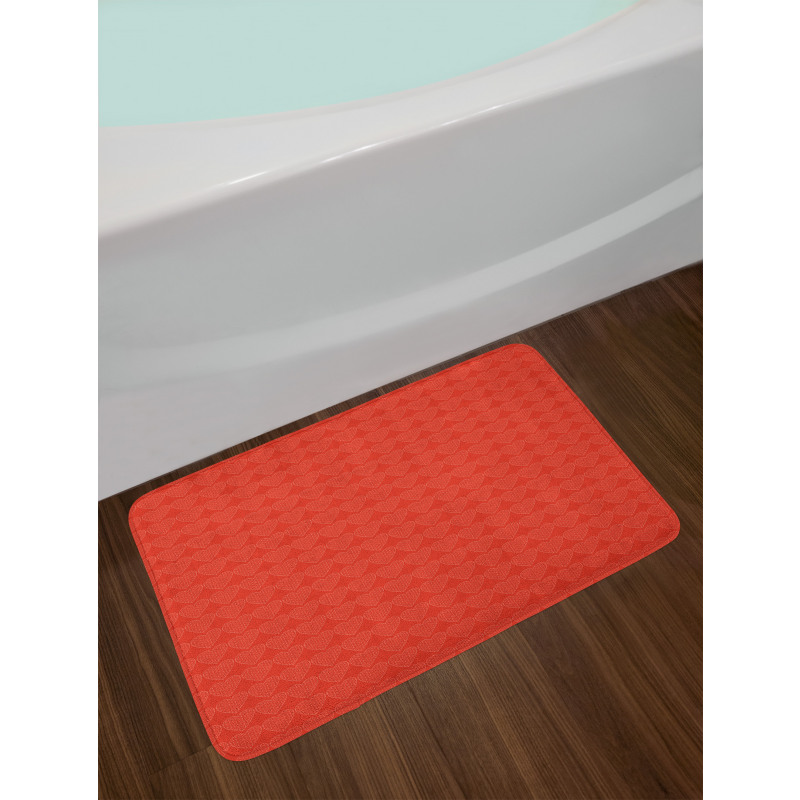 Vibrant Heart Shaped Blocks Bath Mat