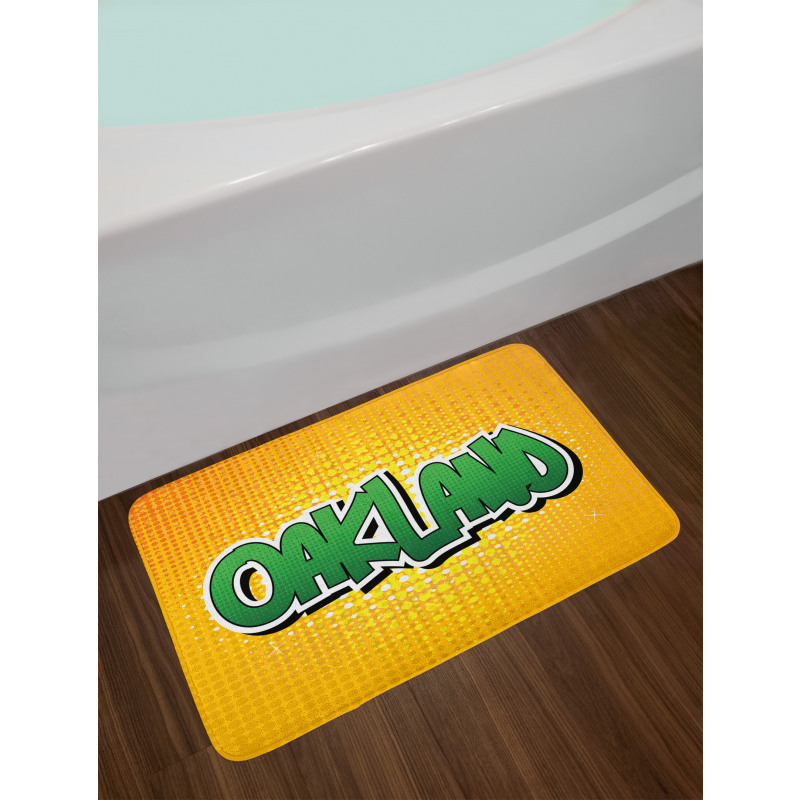 Comic Book Style Wording Bath Mat