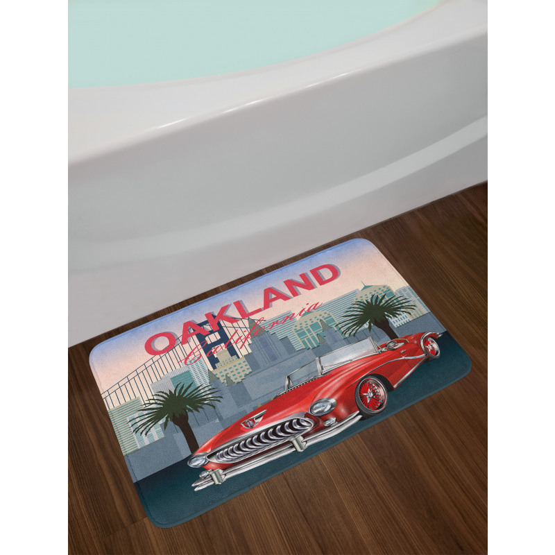 Car with a City on the Back Bath Mat