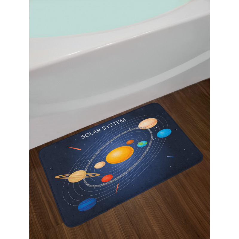 Celestial Cartoon Scheme Bath Mat