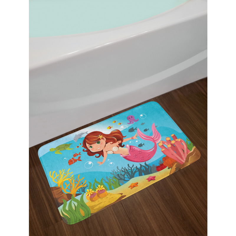 Cheerful Underwater Bath Mat