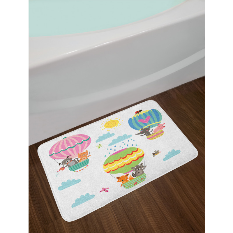 Animals Fly Nursery Bath Mat