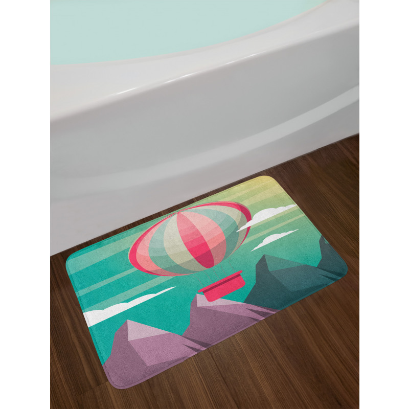 Polygonal Lines Bath Mat