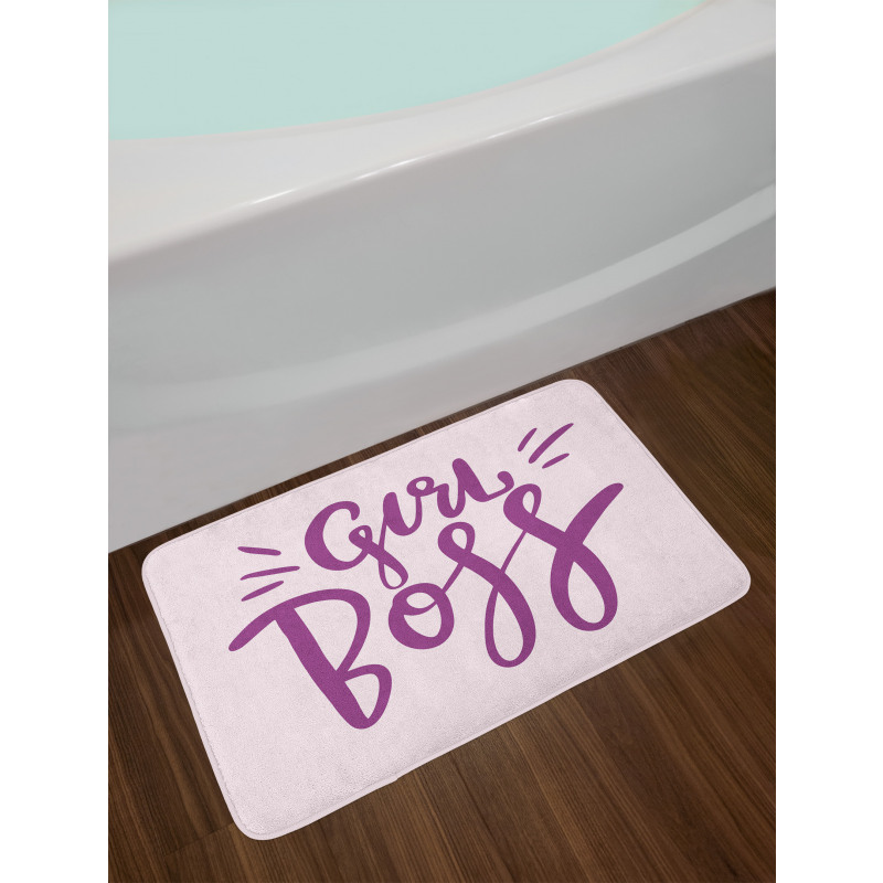 Motivational Feminine Art Bath Mat