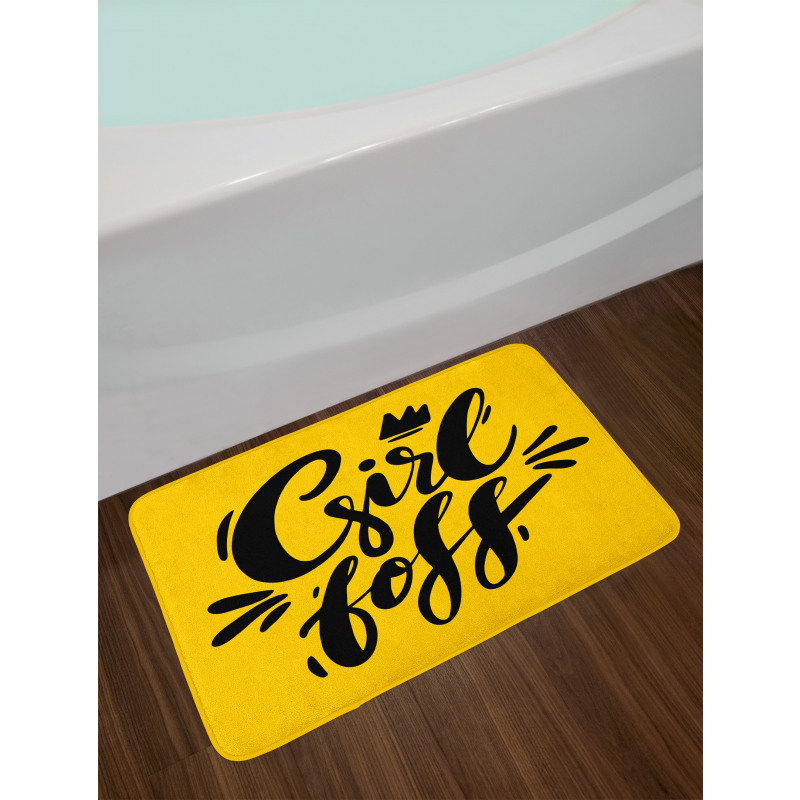 Wording and Crown Bath Mat