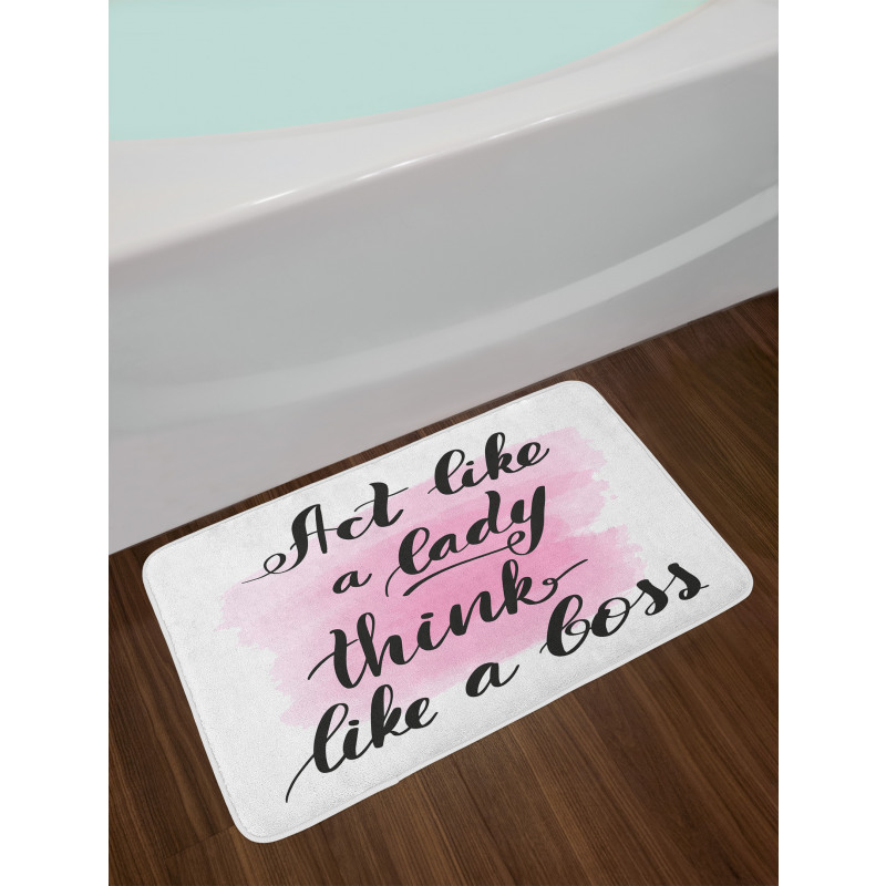 Act Like a Lady Lettering Bath Mat