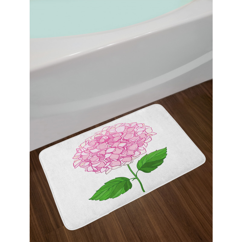 Hand Drawn Pink Petals Bath Mat