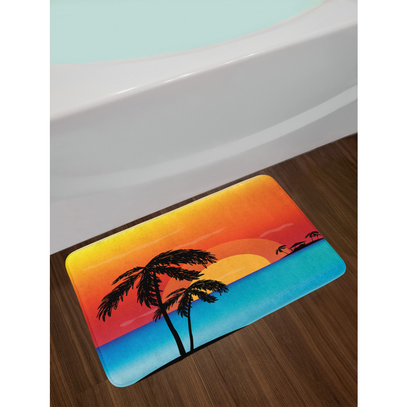 Sunset Trees and an Ocean Bath Mat